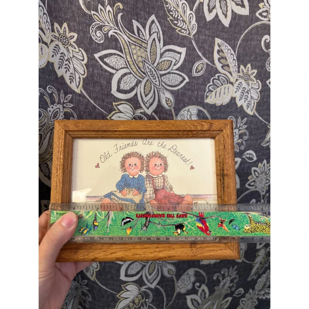 Vintage Raggedy Ann and Andy Wooden Keepsake Box Old Friends Are the Dearest